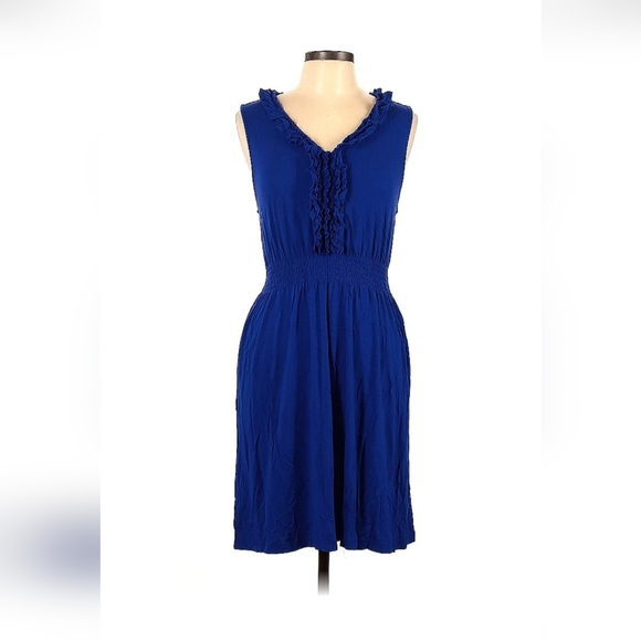Elegant Blue Sleeveless Dress Size Large - Picture 1 of 7